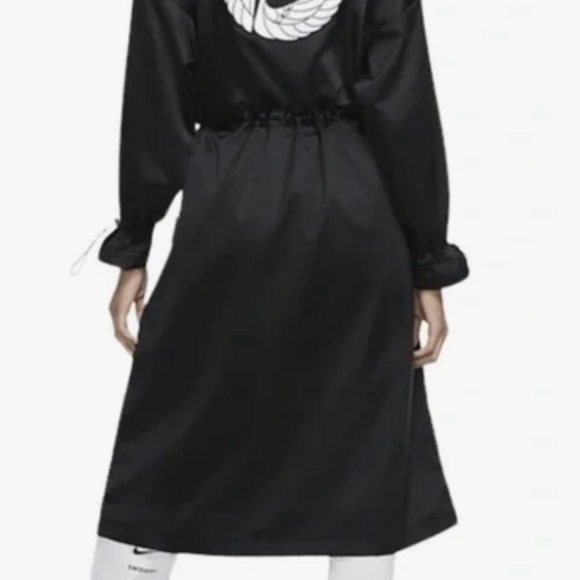 Nike Sportswear Icon Clash Satin Long Jacket Black CU5974-010 Women L - Picture 2 of 8